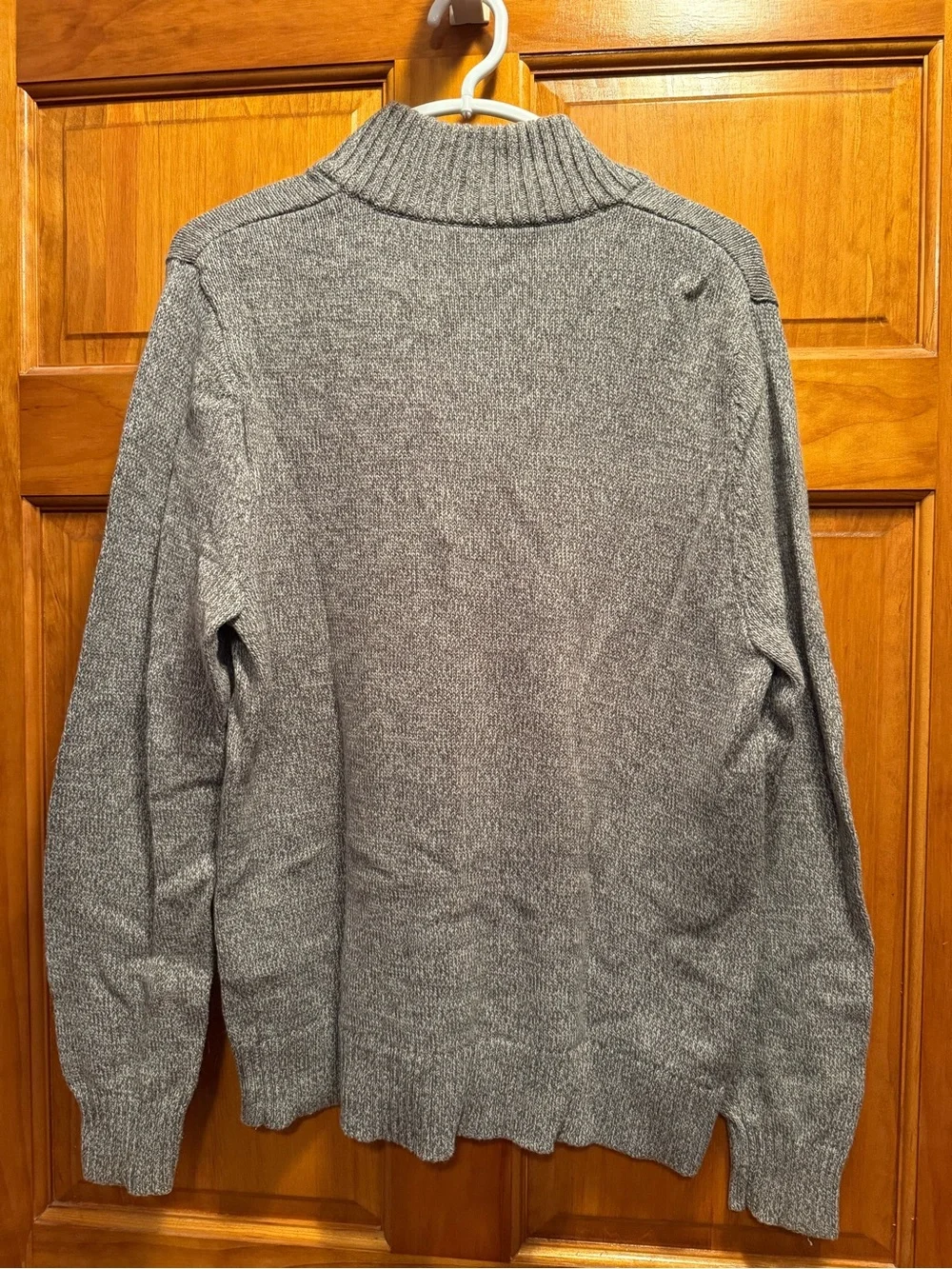 Merona Men's Heather Gray V-Neck Button-Placket Sweater